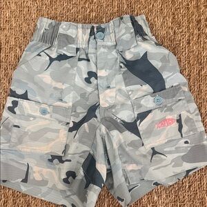 AFTCO Green/Gray Camo Fishing Shorts - size 20